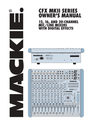 Mackie CFX20 MKII Manuals | ManualsLib