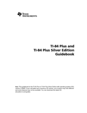 Texas instruments TI-84 PLUS - Graphing Calculator Manuals | ManualsLib