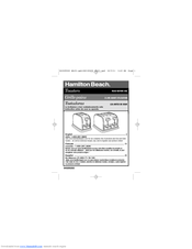 Hamilton beach 24790 Manuals | ManualsLib