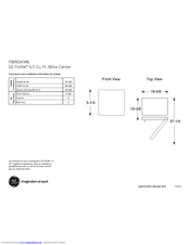 Ge Pwr04fanbs Profile 20in Wine Center Manuals Manualslib