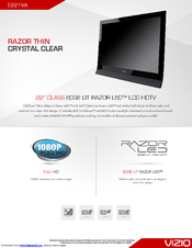 Vizio E221VA Manuals | ManualsLib