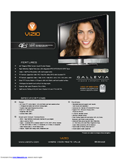 Vizio Gallevia GV46LHDTV10A Manuals | ManualsLib