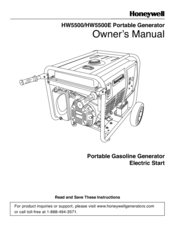 Honeywell HW5500 - 5500 Portable Generator Manuals | ManualsLib