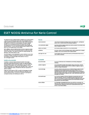 Eset Nod32 Antivirus For Kerio Manuals Manualslib