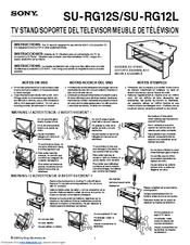Sony Su Rg12l Stand For Rear Projection Tv Manuals Manualslib