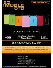 Dane-elec SO MOBILE OTB - Manuals | ManualsLib