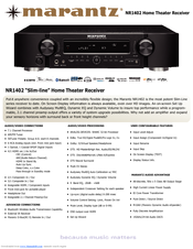 Marantz Slim-line NR1402 Manuals | ManualsLib