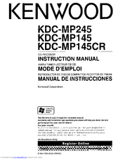 Kenwood Kdc Mp145 Instruction Manual Pdf Download Manualslib