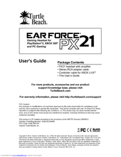 Turtle beach Ear Force PX21 Manuals | ManualsLib