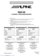 Alpine PDX-V9 Manuals | ManualsLib