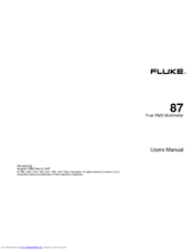 Fluke 87 3 Manual