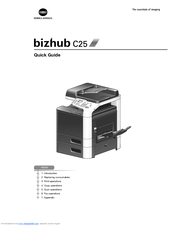 Konica Minolta Bizhub C25 Manuals Manualslib