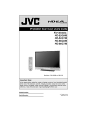 Jvc Hd 56g786 56 Rear Projection Tv User Manual Pdf Download Manualslib