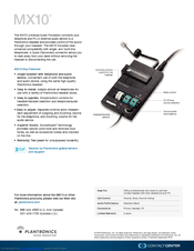 Plantronics MX10 Manuals | ManualsLib