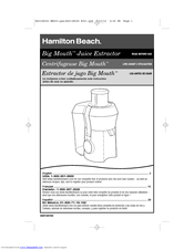 Hamilton beach 67601 Manuals | ManualsLib