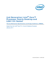 Intel Lga1155 Socket Thermal Mechanical S And Design Guidelines 01 2011 Manuals Manualslib