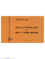 Acoustical Manufacturing Co Quad 22 Manuals Manualslib