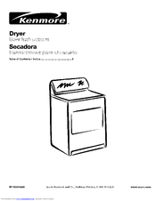 Kenmore 6972 700 7 5 Cu Ft Capacity Electric Dryer Manuals Manualslib