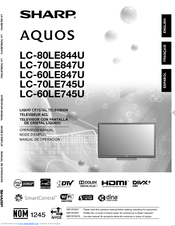 Sharp Aquos 60 Inch User Manual