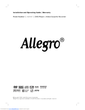 Zenith ABV441 - Allegro Progressive Scan DVD Player Hi-Fi Stereo VCR