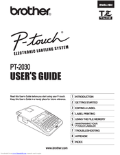 Brother P-touch PT-2030 Manuals | ManualsLib