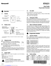 Honeywell RTH221 Series Manuals | ManualsLib