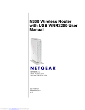 Netgear wireless n router wnr2000 user manual