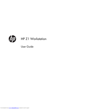 Hp Z1 Manuals Manualslib