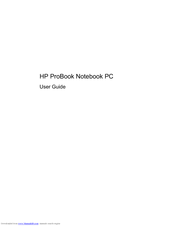 Hp Probook 4525s Notebook Pc Manuals Manualslib