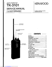 Kenwood TK-3101 (UHF) Manuals | ManualsLib