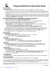 Alarm lock Trilogy DL3000 Series Manuals | ManualsLib